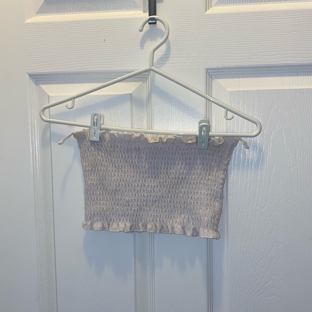 White Terrycloth Tube Top